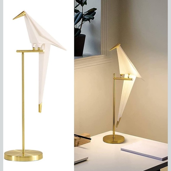 💡💡💡LED Origami Bird Table Lamp Modern Unique Paper Crane Bird Desk Lamp - Picture 2 of 9